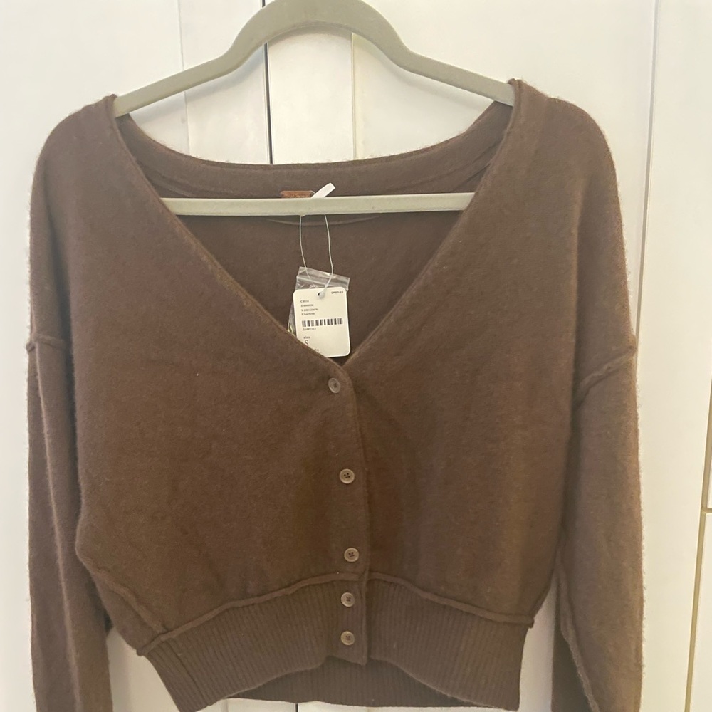 Free People Brown Cardigan (NWT)